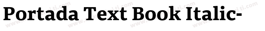 Portada Text Book Italic字体转换